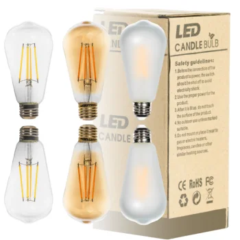 led filament bulb Light Led Filament Light Candle Bulb ST64