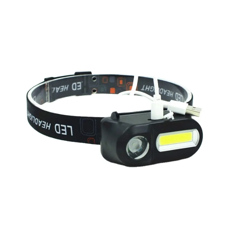 Суперъяркая Светодиодная лампа XPE + COB легкий налобный фонарь Головной