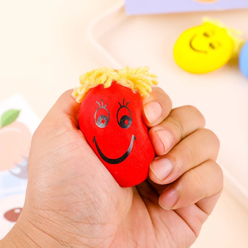Squeeze Toys Smiling Face Doll - Funny Stress Relief Pinch Toy for