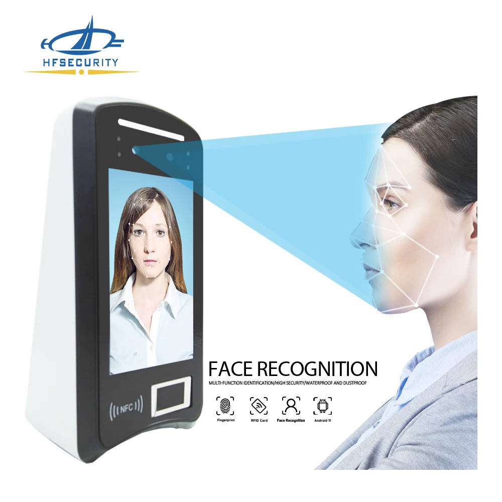 2023 HFSecurity X05 Time Attendance 4G Wifi Identification Turnstile Face Recognition  Biometric Access Control
