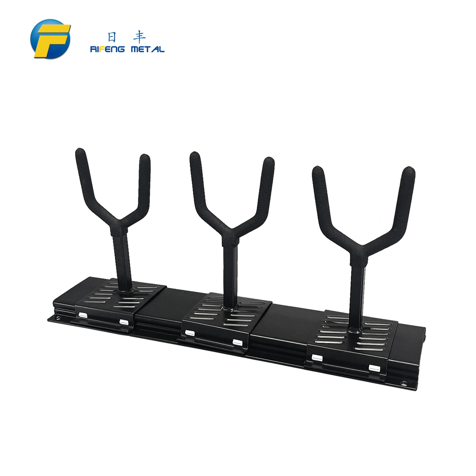 Black Heavy Duty Steel Sturdy Wall Mount Gun Display Stand Rack With