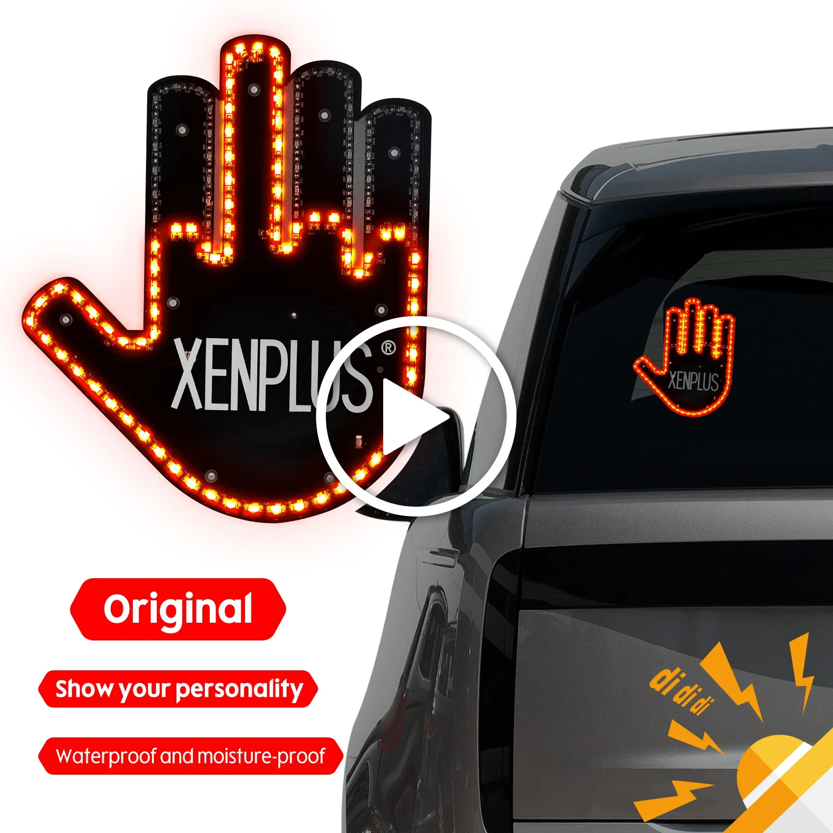The Finger - Luz de dedo para ventana de coche, luz de dedo, dedo
