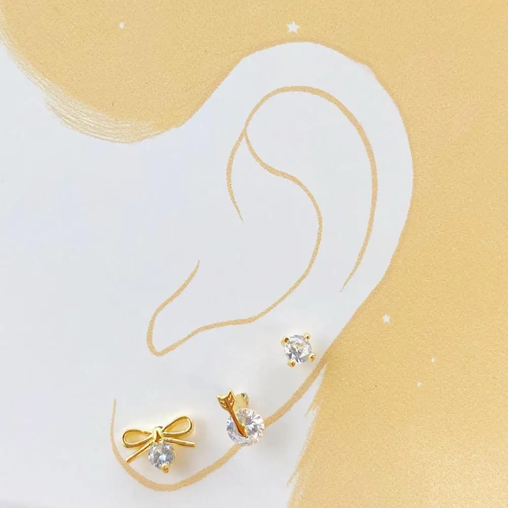 KAKODIY Best Sellers 18K Gold Plated Heart Earrings Accessories Women Engagement Silver 925 Stud Earrings Set detail 8
