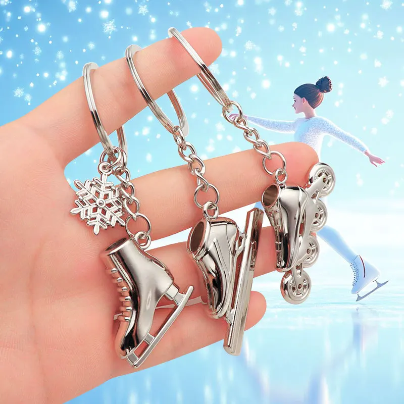 Winter Sports Enthusiast Gift-Metal Snowboarding Keychain Snow