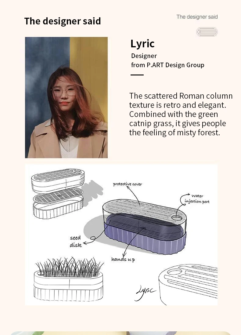 High Quality Simple Planting Treats Enriching Grass Seed Cat Grass Box