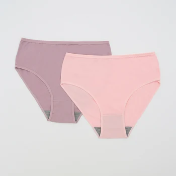 Custom logo Colorful Solid Color Women's Panties Breathable Plus Size Ladies Briefs Comfortable Underwear for Women