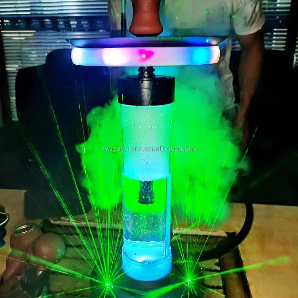 New Fashion Tobacco Woyu Acrylic Laser Led Light Hookah Shisha For Bar