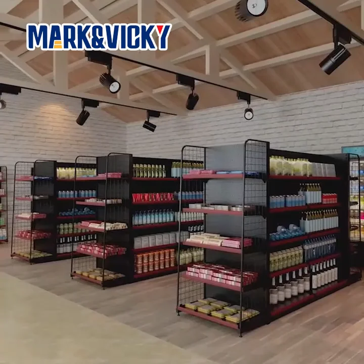 Display Shelves For Retail Stores Customizable Supermarket Shopping Shelves Grocery Store Shelf