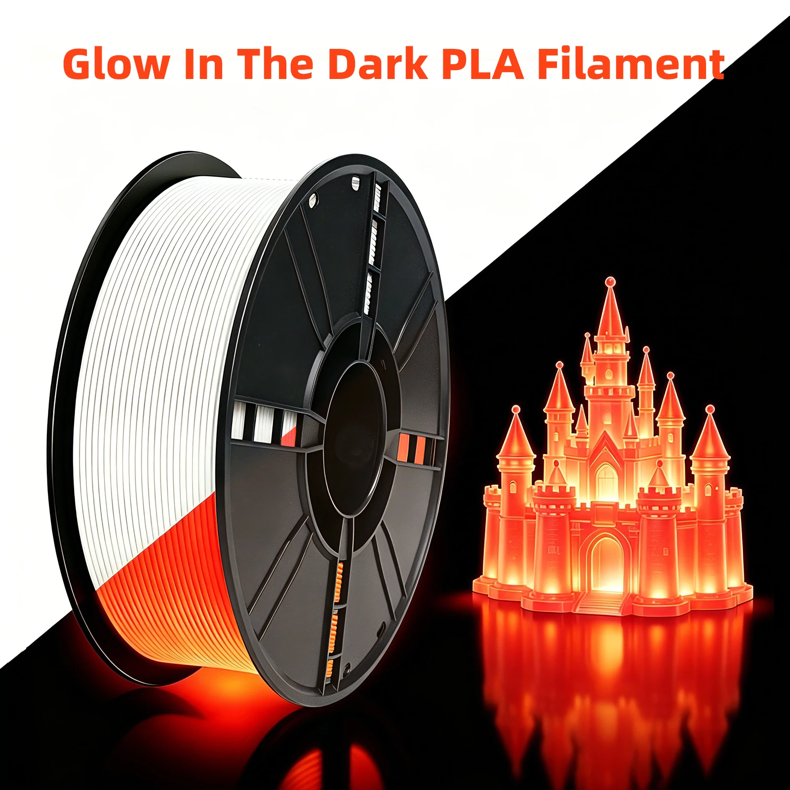 Glow in Dark PLA Filament 1.75mm 1kg Bright Long Lasting Luminous ±0.02mm Low Warp 3D Print Material OEM Custom Color