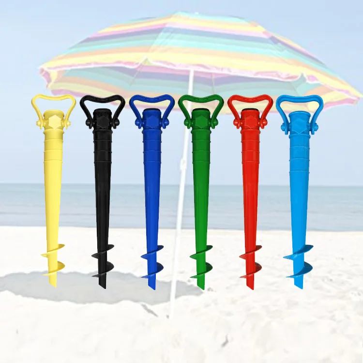 Plastic Beach Outdoor Parasol Base Pole Support Spike Stand Umbrella