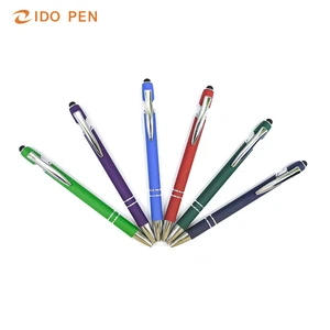 Wholesale 1.0mm Black Metal Sports Touch Ballpoint Pen Cute Novelty with Custom Logo Printed for Sports Fans and Gift