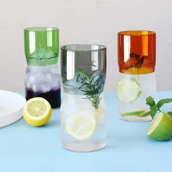 56H Creative colorful high borosilicate heat-resistant glass juice cold drink cups