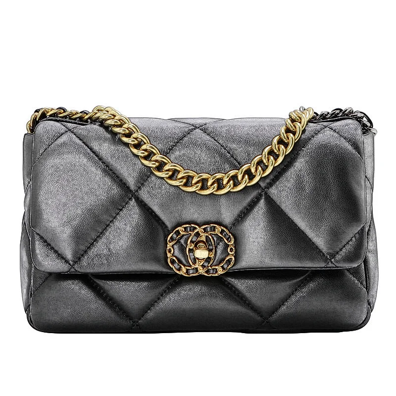 -style Sheepskin Flap Bag Womens Diamond-quilted Chain Bag 2025 New Lock-detail Genuine Leather Handbag Shoulder