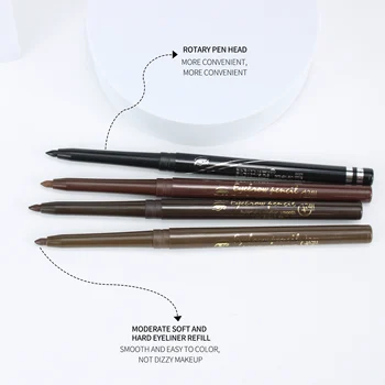 Customized Makeup Multicolor Eyebrow Pencil 3 In 1 Eyeliner Lip Line Eyeliner Eyebrow Pencil 2 In 1