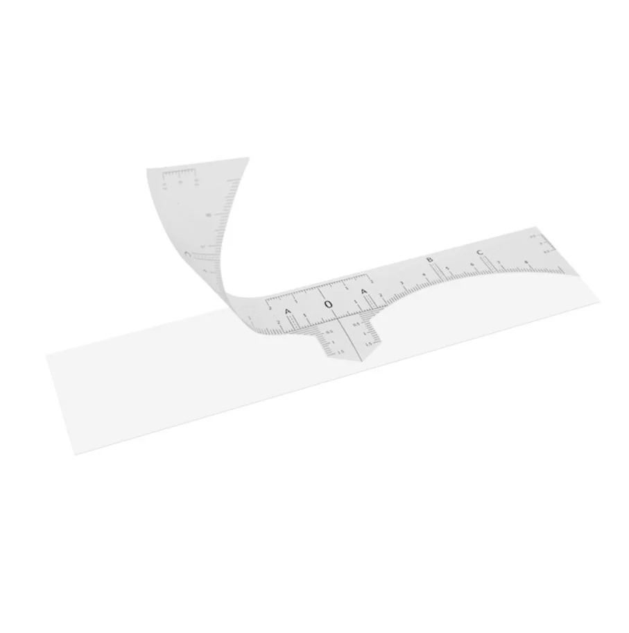 Одноразовые тату бровей измерения линейка со шкалой для фиксации наклейки для начинающих дизайн формы бровей 50 шт/рулон