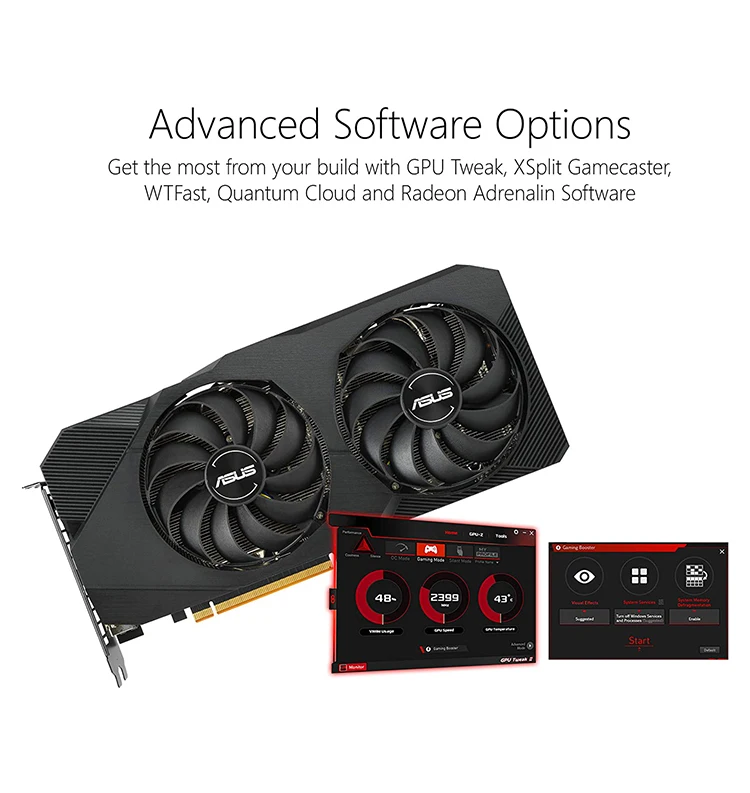 ASUS AMD Radeon RX 5700オーバークロック8GGDDR6デュアルファンEVO
