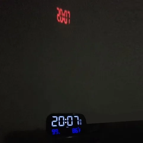 LED Table Clock with Time Projector with FM Radio with Temperature and Humidity