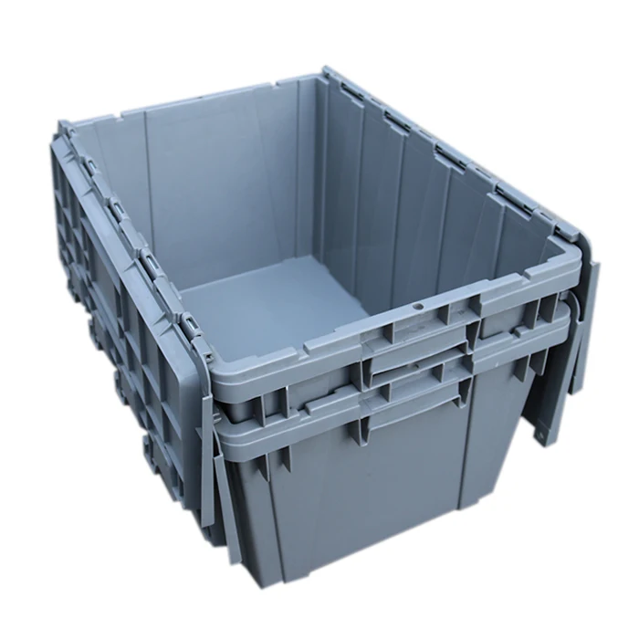 JOIN 30kgs 60L OEM Rentable Moving Plastic Box With Lid Plastic Storage Box Plastic Bin Tote Crate