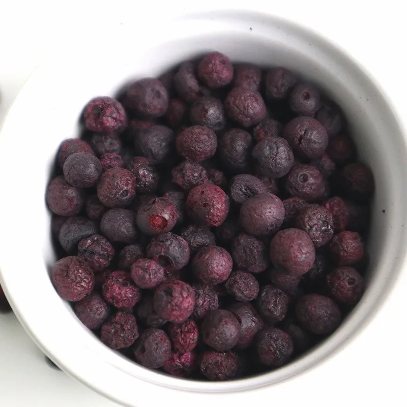 GY 1kg Freeze Dried Whole Blueberry Sweet Bulk Pack Syrup Preserved Ready to Eat