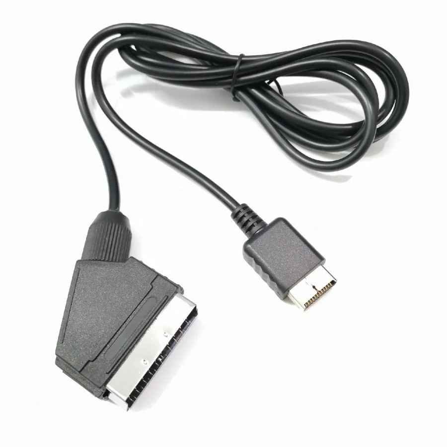 Câble Péritel RCA Officiel Pour Sony PlayStation 1 Et 2 - Sortie Composite, Connectique AV D'origine, Occasion