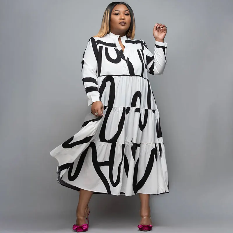 2022 Summer Long Sleeve Maxi Dress 