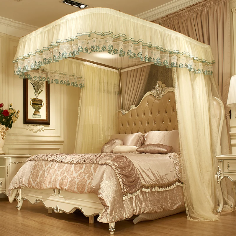 Palace Style Mosquito Net Supplier Drawstring Guide Rail Princess Mosquito Net