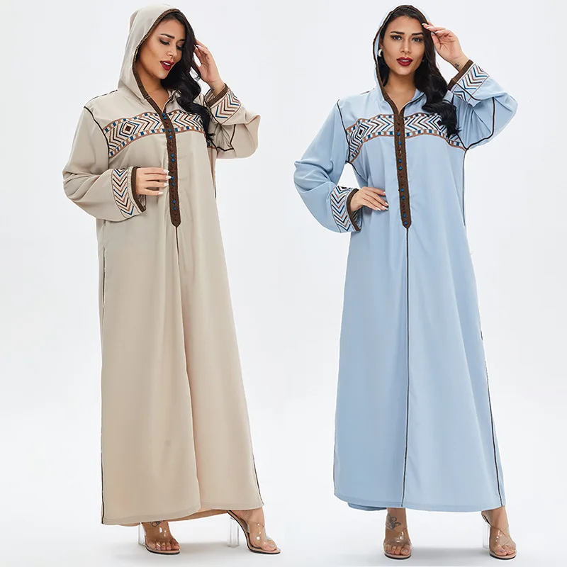 M-XXL Modest Khimar Hijab Abaya Dress Fashion Women's Muslim Arab Dress Middle East Dubai Women's Gown