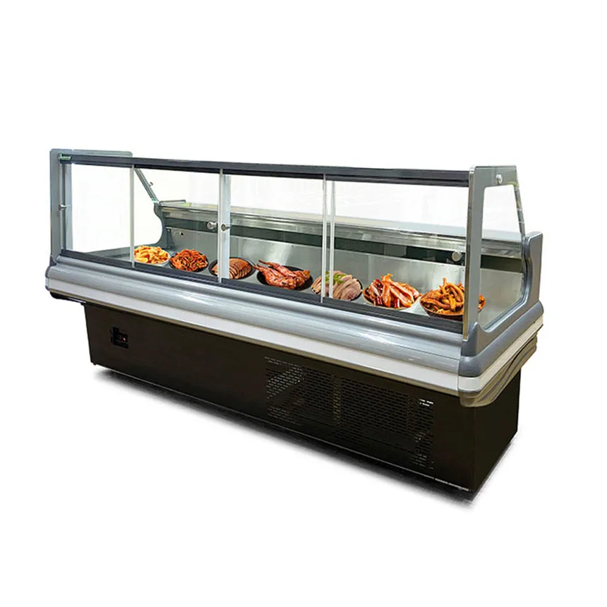 Counter Top Large Capacity Glass Cooked Deli Cold Food Storage Refrigerator Freezer