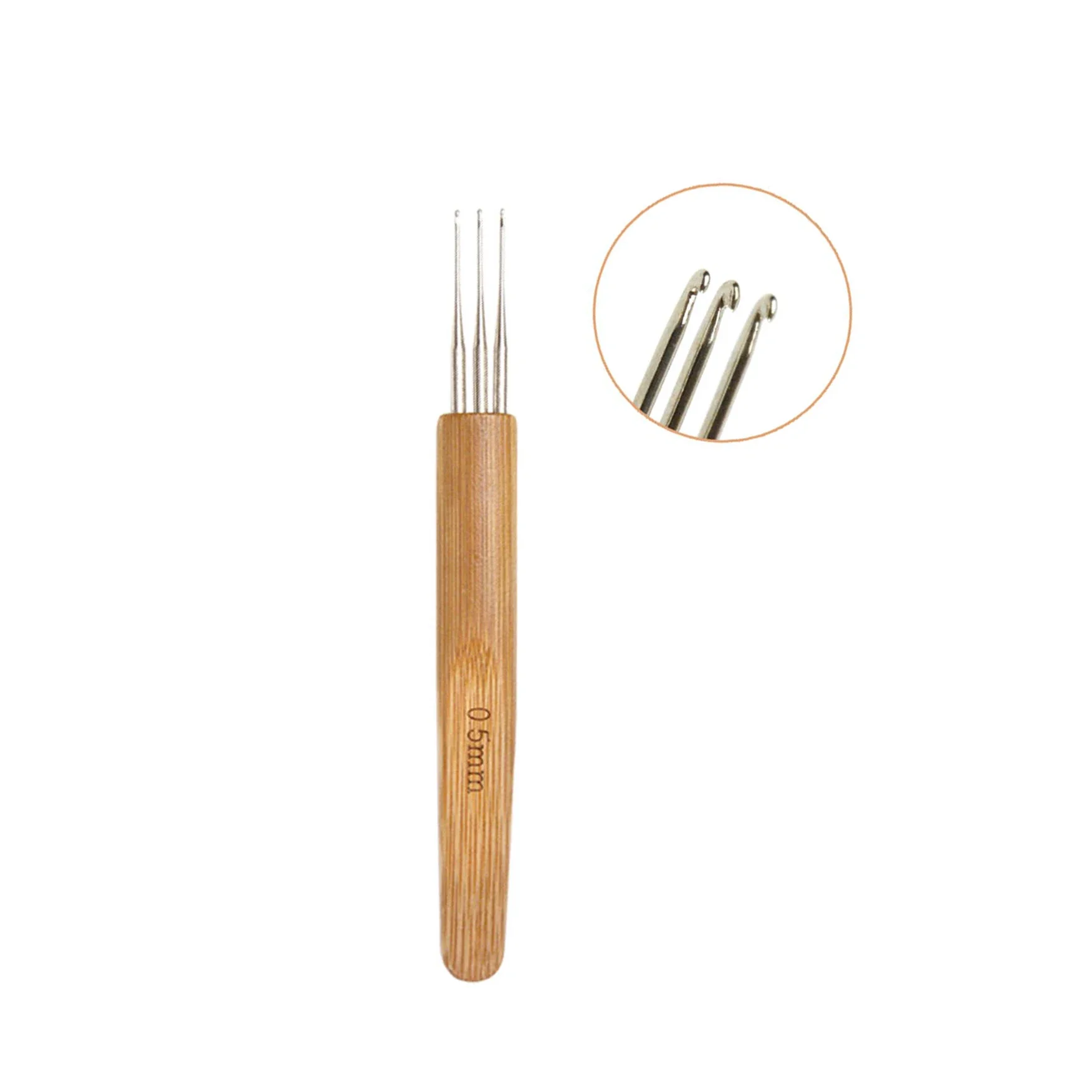 1 Pc Dreadlock Crochet Hook Braid Hair Needle Weaving Craft 0.5mm/0.75mm_voghion.com