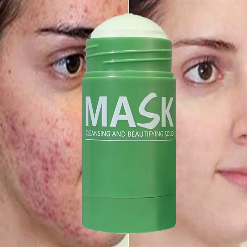 Фирменный продукт для ухода за кожей органический натуральный зеленый чай очищающий твердый розовый грязевой глины лица маска-карандаш