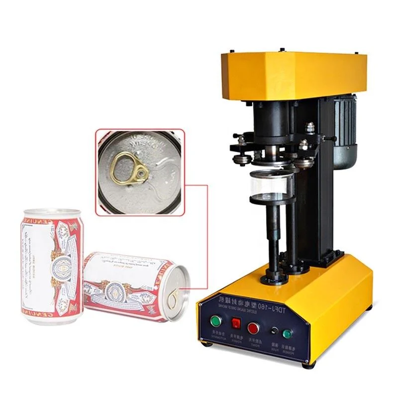 Semi Automatic Customized Pull-ring Canning Round Bottle Plastic Beverage Cans Food Cans Tin Can Sealing Machine