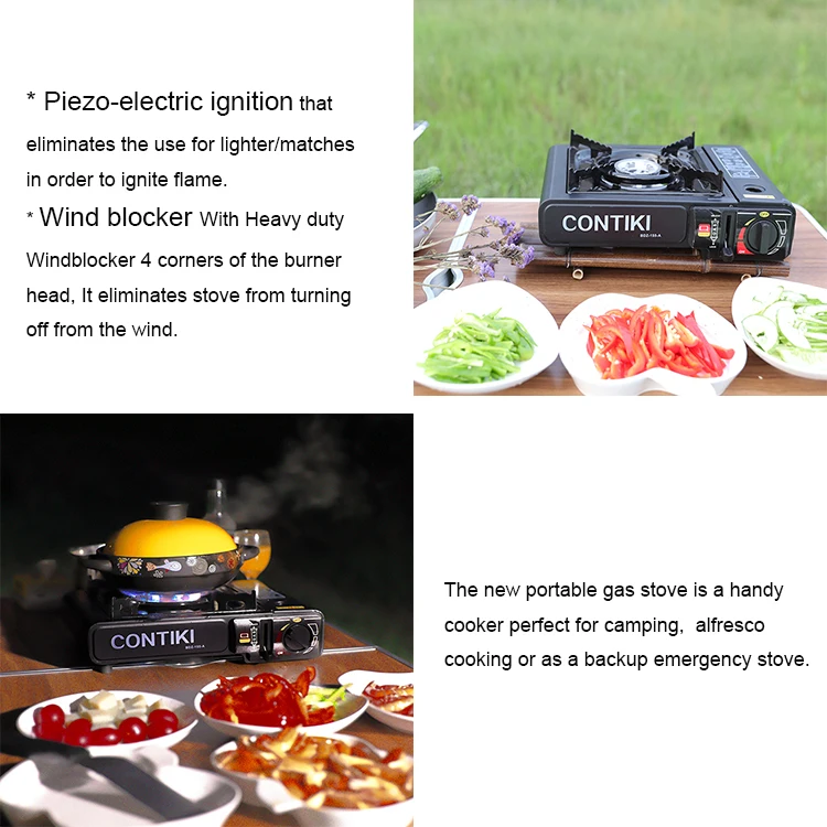 Function Portable Outdoor Folding  Camping Single Burner Gas Stove
