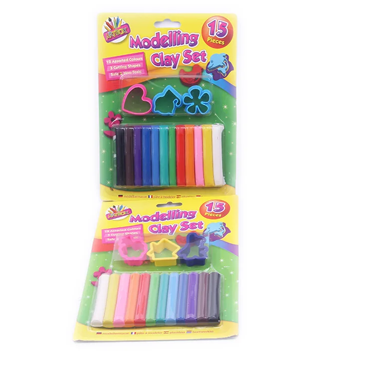 12 Assorted Colours Plasticine Modelling Clay 