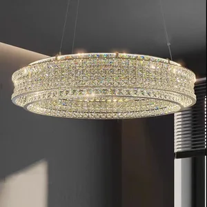 JACKSUN Modern Luxury Crystal Pendant Lamp for Living Dining and Bedroom New Atmospheric Luxury Pendant Lamp