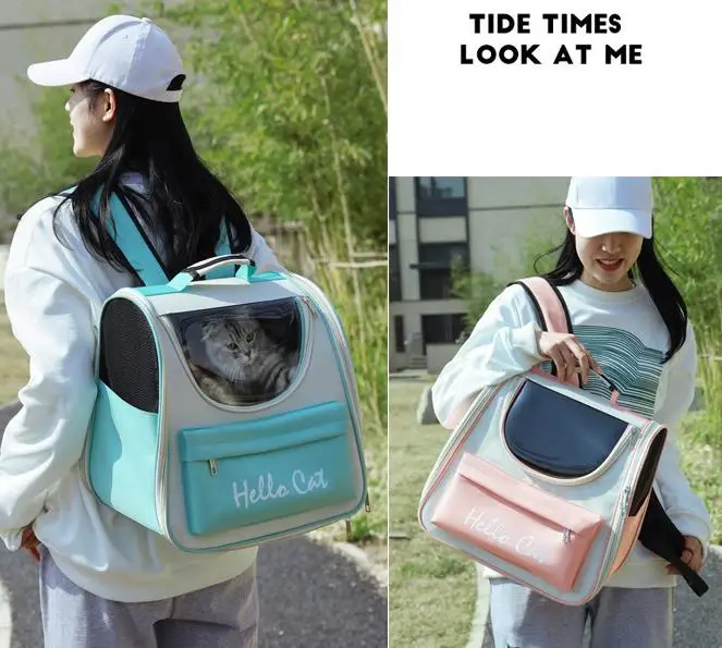 Outdoor Pet Cat Carrier Backpack Travel Breathable Fully Ventilated
