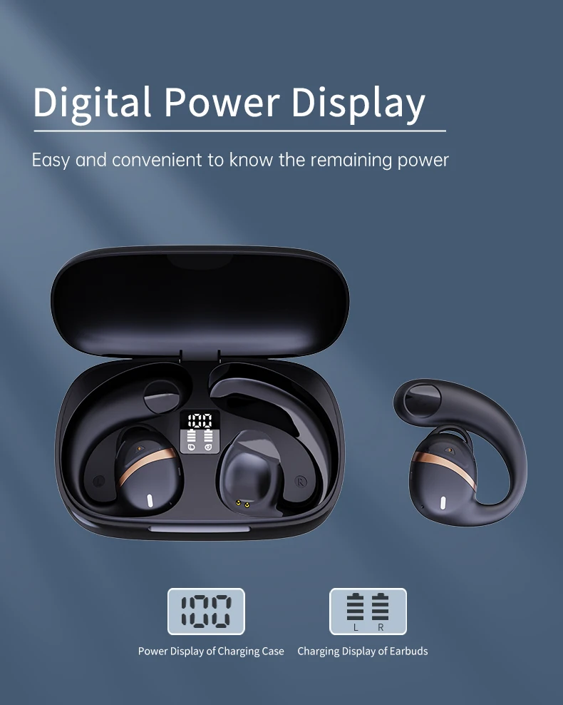 Bluetooth Open Ear Hook Earphone Ows Wireless Earphone For Business