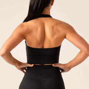 High Quality Plus Size Lightweight Breathable Sports Bra for Yoga Workout Gym Fitness Women's Solid Color Backless Crop Top