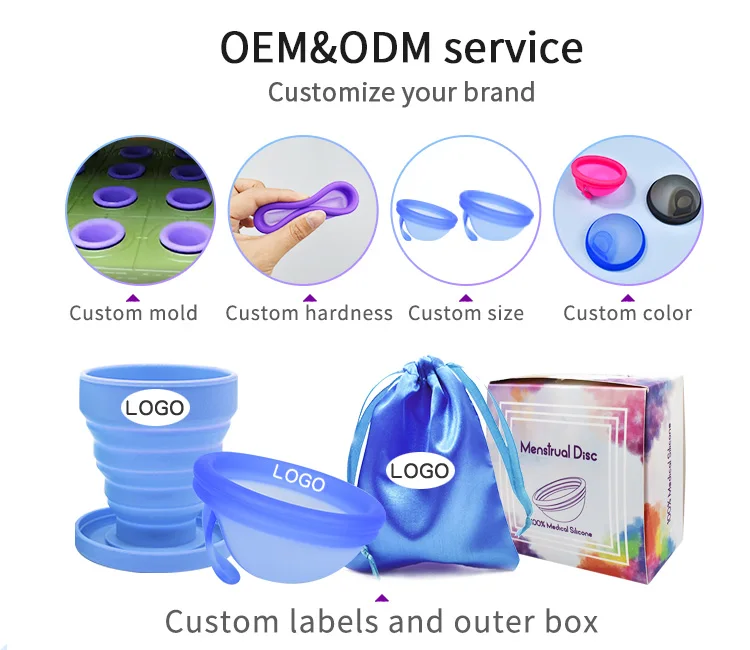 Wholesale Female Copa Menstrual Disc Bulk Reusable 100 Grade Medical Silicone Menstrual Disc