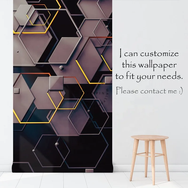 Modern 3D Cyberpunk Electronic Game Dynamic Background Wallpaper Waterproof and Moisture-Proof with Botanical Pattern
