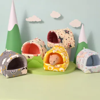 Small Pet Warm Nest Lamb Wool Thickened Cute Hamster Nest Small Animal Winter House