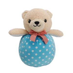 Wholesale Promotion Cartoon Bear Animal Plush Toy Soft Appeasing Stuffed Animals Doll with PP Cotton Filling