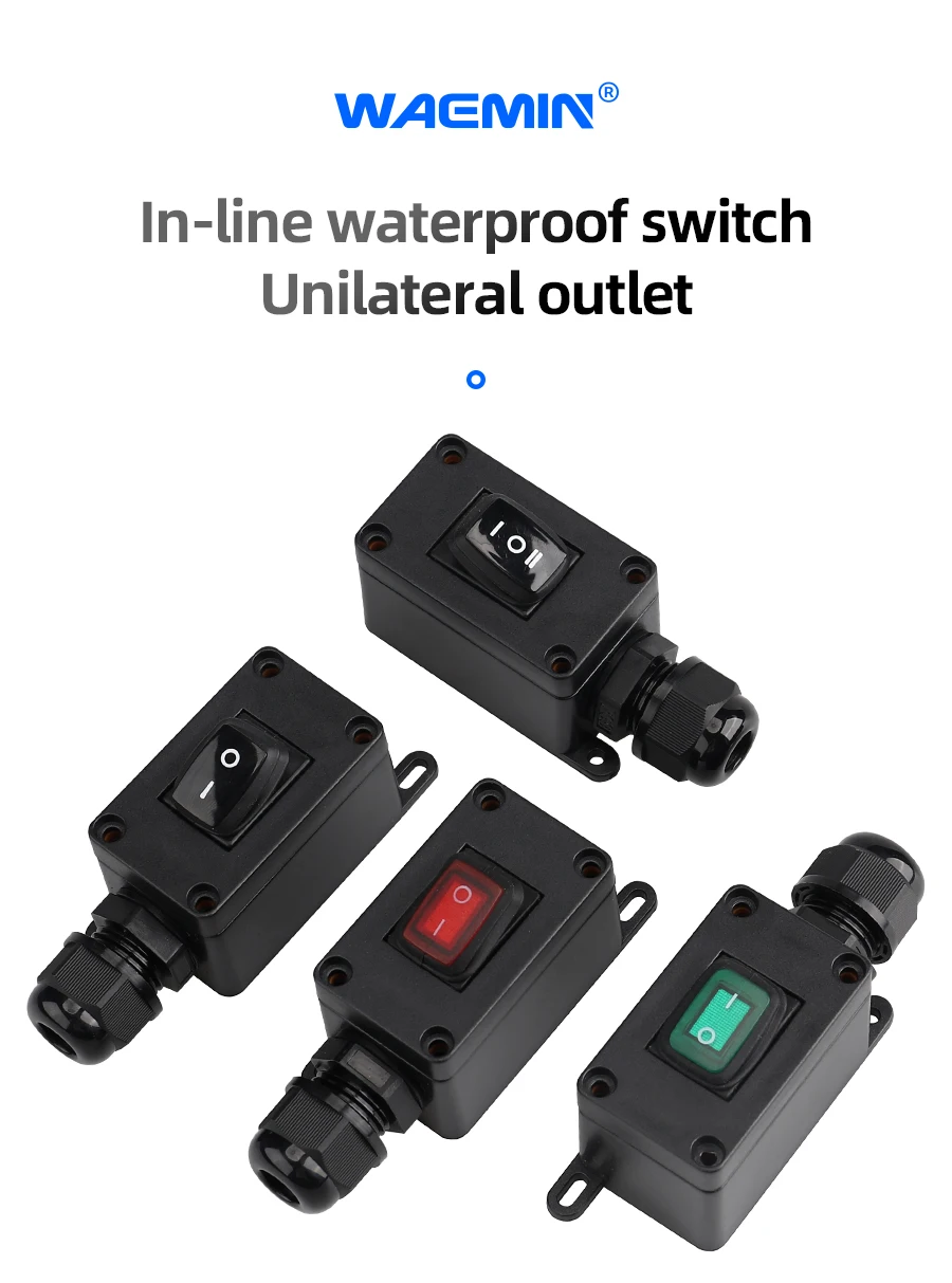 Ce Rocker Switch Small Current Inline Rocker Switch ON-OFF/ON-OFF-ON CE PA66 Waterproof ...