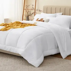 Custom High Quality 100% Cotton Quilt Comforter Duvet Soft Winter Fill with Microfiber Wholesale for Home or Hotel Use