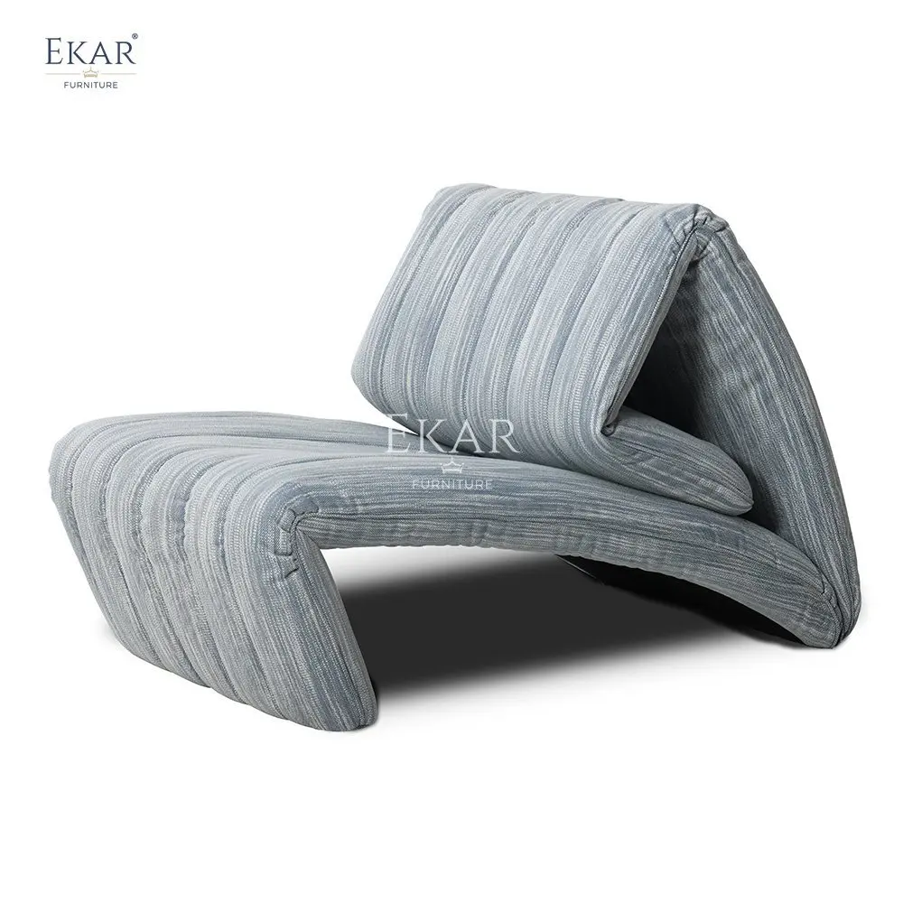 product foldable metal frame lounge chair made of high density ultra hard foam-64