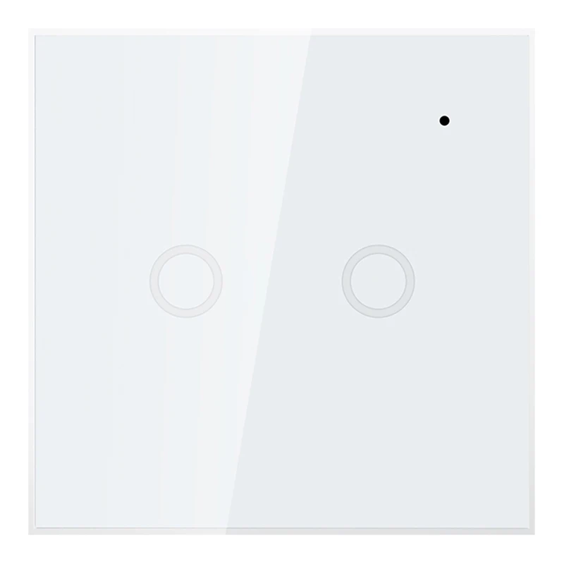 EU Standard 2 Gangs Wifi Touch Sensitive Light Switch Alexa Compatible Smart Switch