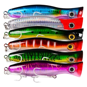 13cm 43g Saltwater Popper Lures GT Tuna Surf Fishing Floating Artificial Soft Bait Lure Kit – Soft Lure – view 2