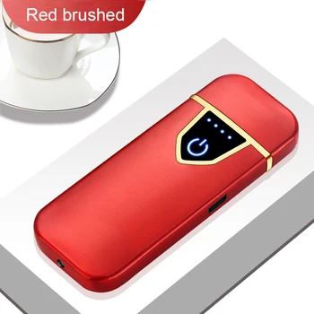 New thin usb charging lighter touch screen electronic cigarette lighters cakmak small rechargeable electric lighter