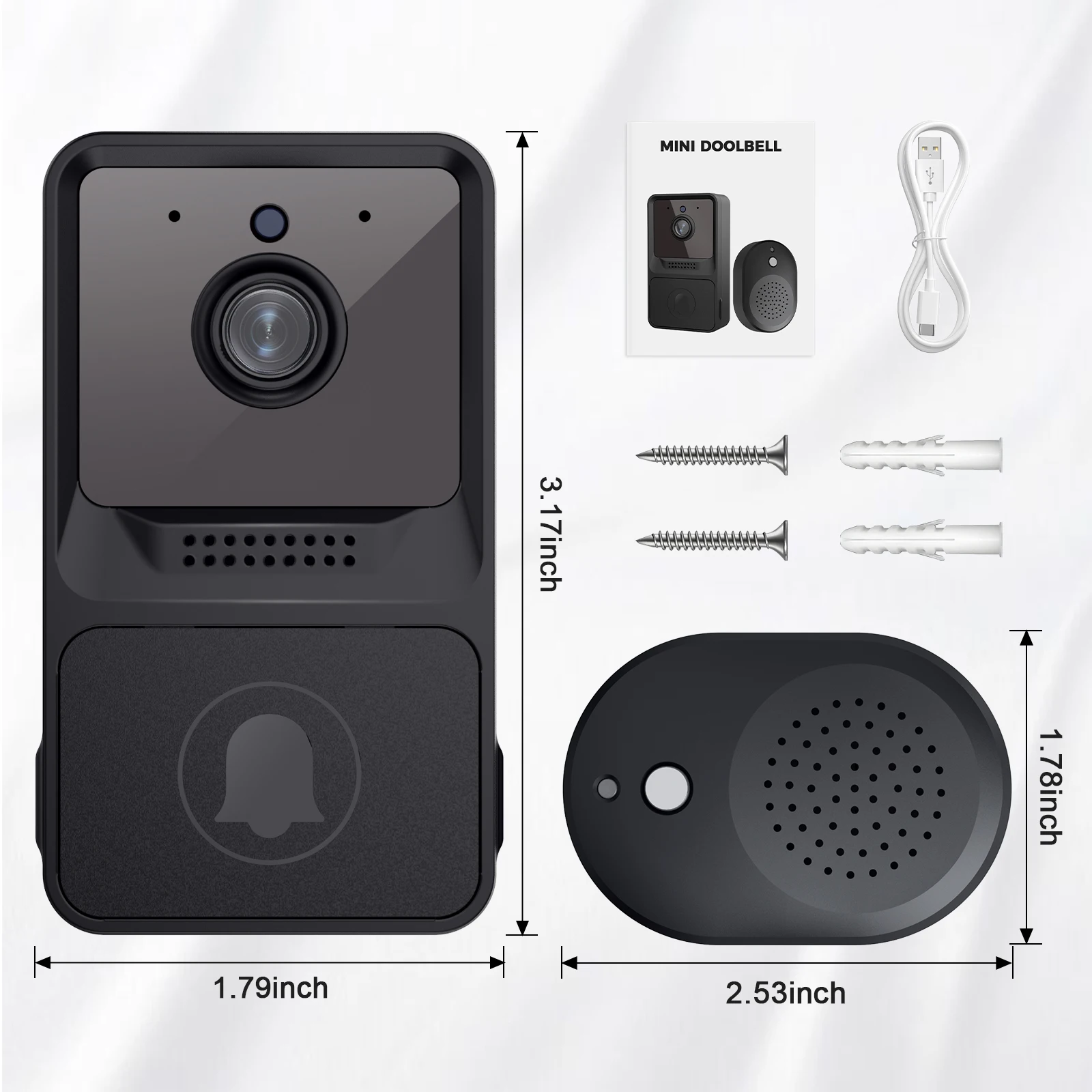 New 2022 Intercom Ring Chime Video Door Phones Doorbell Wifi Timbre Con Camara Video Mini Doorbell Camera