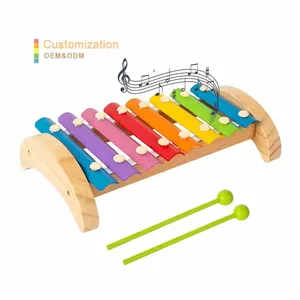 Montessori-Inspired Wooden Xylophone Glockenspiel Set for Toddlers 2pcs Included Educational Musical Instrument 2pcs Wooden
