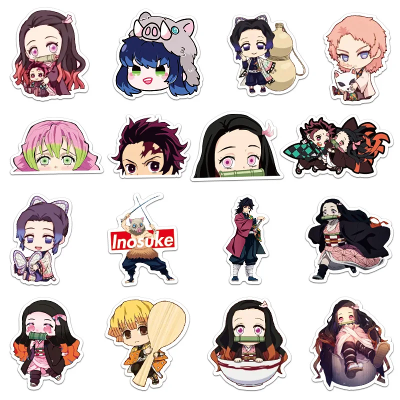 Anime Stickers ( Pack Of 50 ) Including Jujutsu Kaisen, Dragon Ball Z,  Naruto, And Other